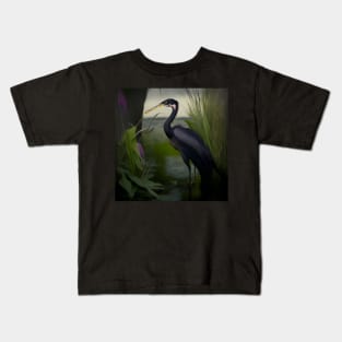 Tricolored Heron Kids T-Shirt